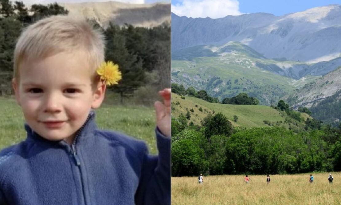 Emile, de dos años, desapareció en un pequeño pueblo en los Alpes, adonde fue a visitar a sus abuelitos. FOTO: ESPECIAL