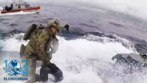 Guardacostas de EU realizan espectacular decomiso de drogas en submarino