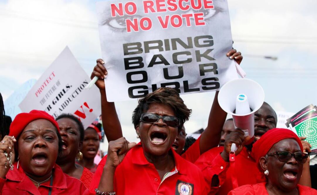 Cientos marchan y exigen rescatar a secuestradas por Boko Haram