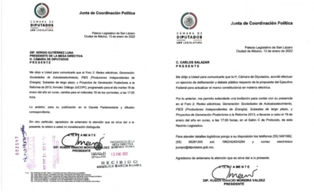 Carlos Salazar miente, no se canceló su participación en foro sobre reforma eléctrica: Jucopo