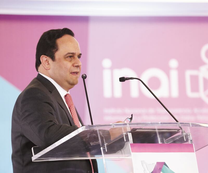 Francisco Javier Acuña, comisionado del Inai, considera desproporcionada la nueva ley. Foto: ARCHIVO EL UNIVERSAL