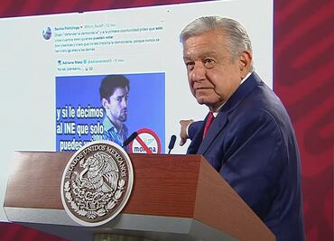 ¿Por qué AMLO mostró un meme de “Javi Noble” en su mañanera, tras la marcha para defender al INE?