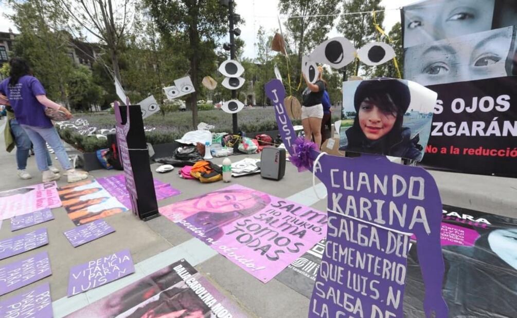 Madres de víctimas de feminicidio han protestado frente al Poder Judicial por la dilación para lograr llegar hasta el juicio en contra de los responsables de matar a sus hijas o familiares. Foto: Jorge Alvarado. EL UNIVERSAL