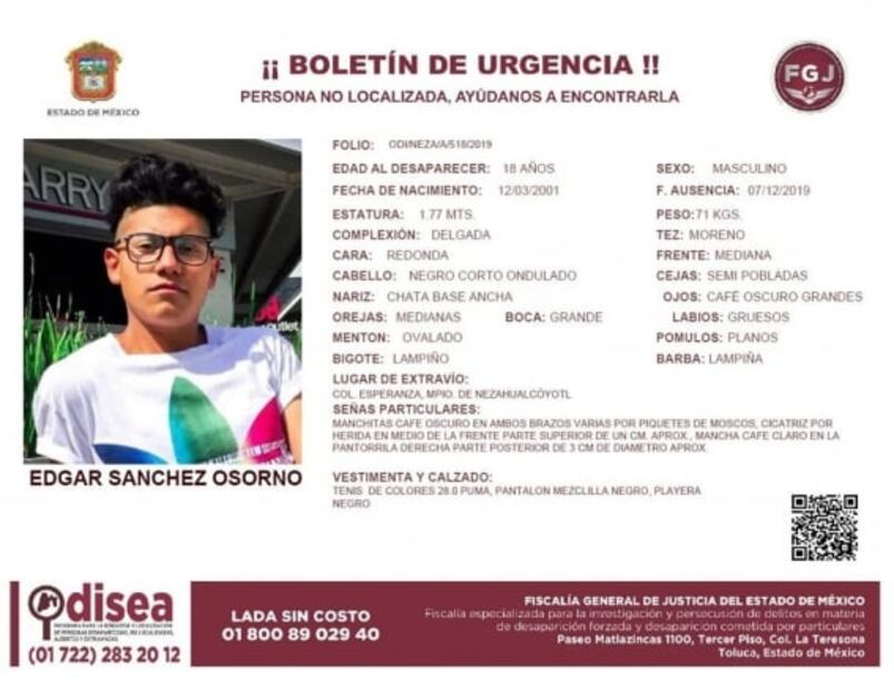 Familiares reportaron a Edgar como desaparecido; acusa que policías le sembraron droga