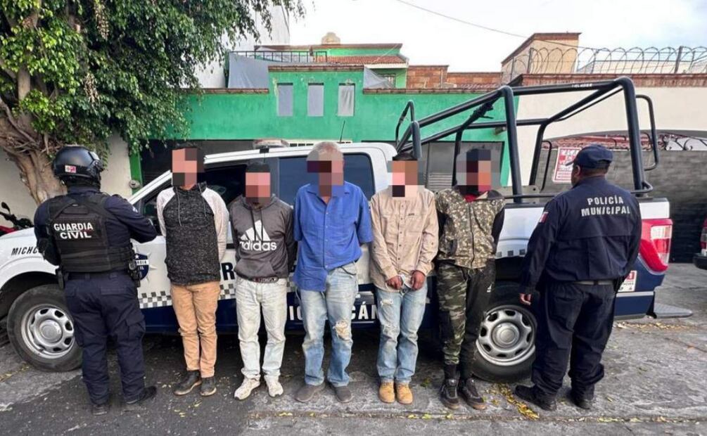Elementos de seguridad capturan a 5 sicarios en Villa Morelos, Michoacán (02/04/2025). Foto: Especial