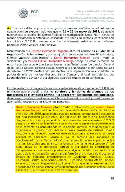 Daniel Hernández Montejo, alias Prada o Chichirria, conocido también como Yeison Daniel Hernández Montejo ingresó a La Barredora como sicario y brazo armado de Gabriel Gómez Vázquez, alias Indeco, y entre sus funciones además de pistolero vendía drogas.