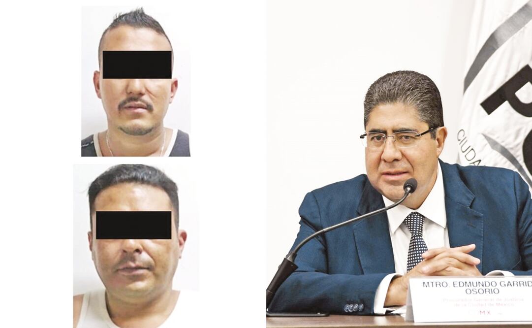 El procurador capitalino, Edmundo Garrido, dio a conocer la detención en Tlalpan de esta banda delictiva que operaba en Álvaro Obregón. (ARMANDO MARTÍNEZ. EL UNIVERSAL)