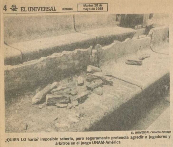 Ocho muertos y más de 70 heridos, así fue la trágica estampida en el Estadio de CU en 1985