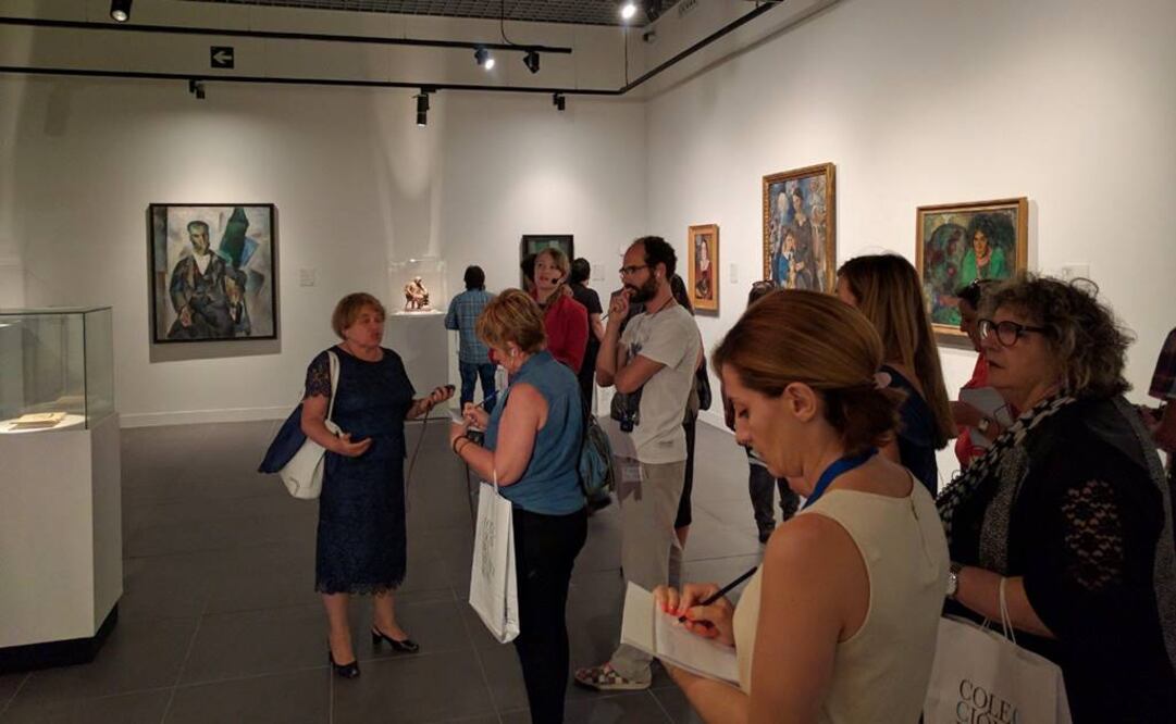 Recorrido de prensa de la muestra que reúne 16 piezas de Chagall. (FOTO: Museo Ruso de San Petersburgo en Málaga)