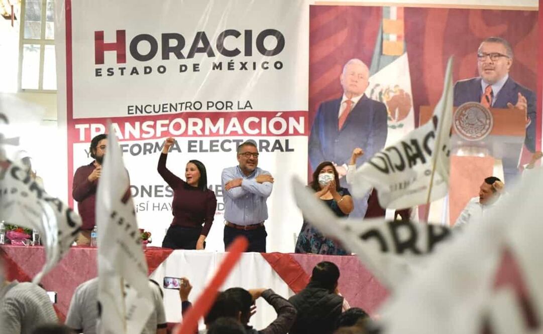 Horacio Duarte se presentó ante miles de simpatizantes en Cuautitlán. Foto: Especial