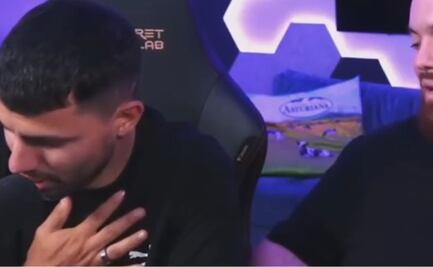 El Kun Agüero tuvo una 'mini arritmia' durante una transmisión en vivo con Ibai Llanos