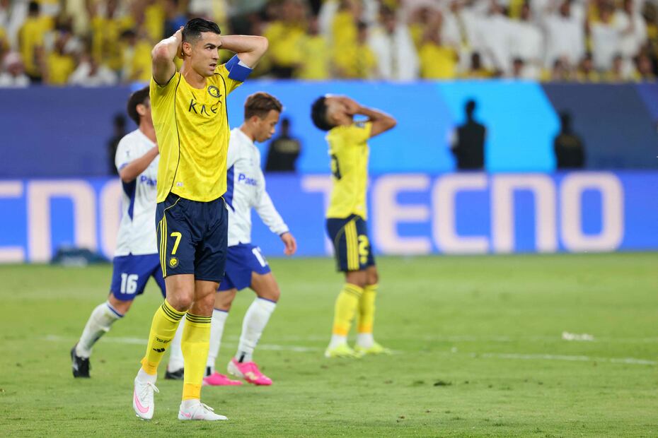 Cristiano Ronaldo en lamento, durante la Liga de Campeones de Asia 2 - Foto: AFP