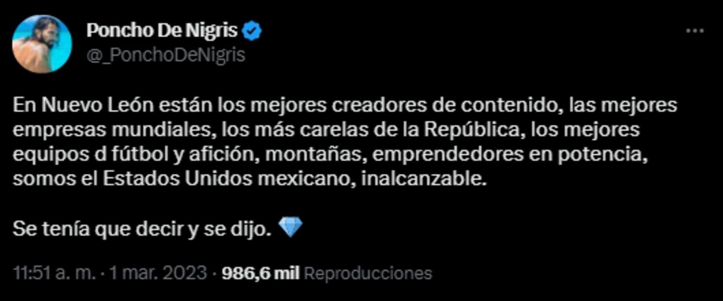 "Somos el Estados Unidos mexicano", dice De Nigris sobre Nuevo León... y genera debate