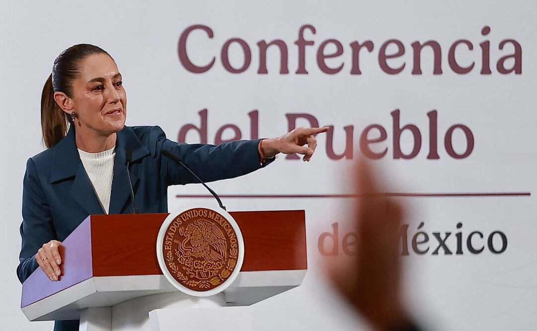 Conferencia del pueblo encabezada por la presidenta Claudia Sheinbaum en Palacio Nacional. Fotos: Berenice Fregoso / EL UNIVERSAL