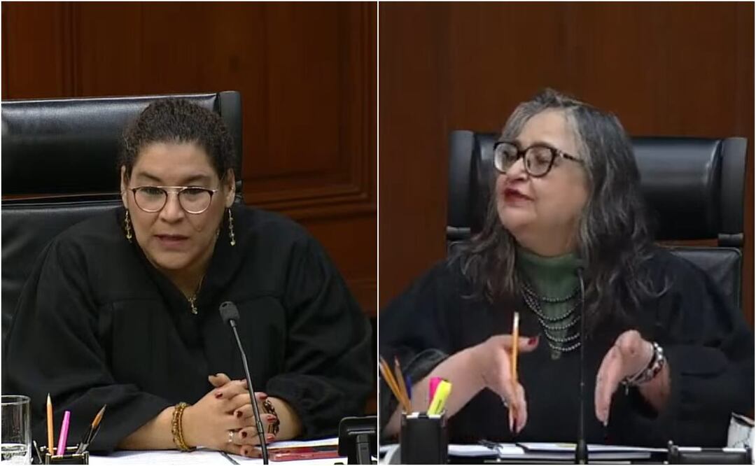 Lenia Batres y Norma Piña chocan en la sesión del pleno de la Suprema Corte, este 10 de octubre del 2024. Foto: Captura de pantalla