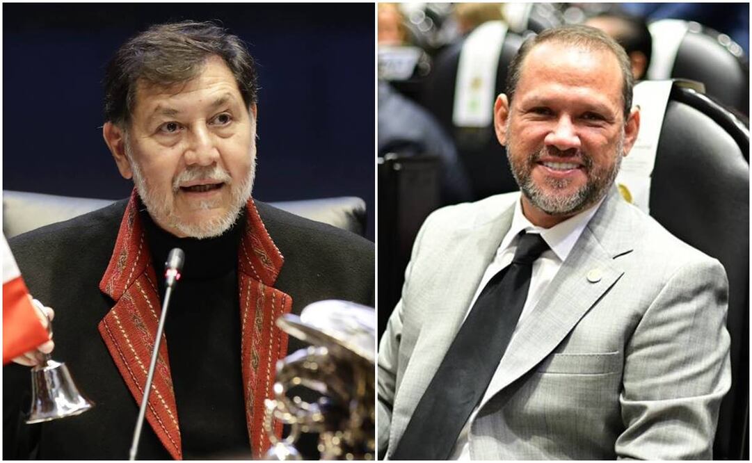 Gerardo Fernández Noroña, presidente de la Mesa Directiva del Senado de la República y Daniel Barreda, senador de MC. Foto: Senado y tomada de la cuenta de FB de Daniel Barreda