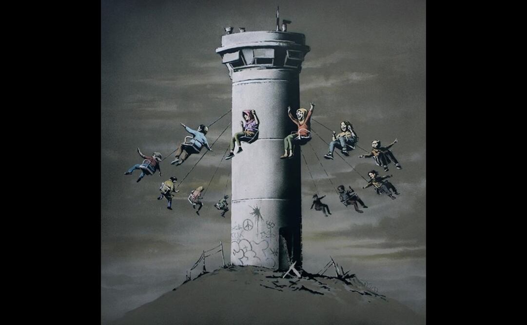 Imagen de la obra "Walled Off Hotel Print Box Set". Foto: Instagram / Banksy