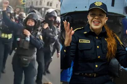 “No hubo nada montado” y “nadie me pagó”: Jefa Andrómeda tras sumarse a las consignas en marcha del 8M