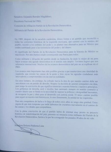 ​Padierna y Bejarano oficializan salida del PRD