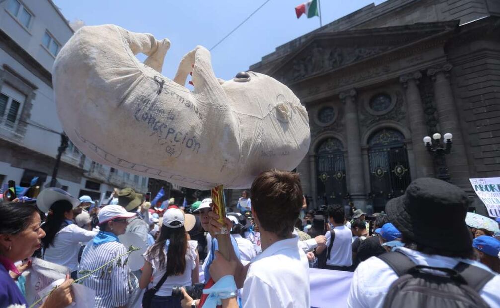 Se llevó a la marcha por la vida a 18 de la despenalización del aborto en la capital. Contó con la presencia de Jorge Romero, dirigente nacional del Partido Acción Nacional. Foto: Gabriel Pano/EL UNIVERSAL