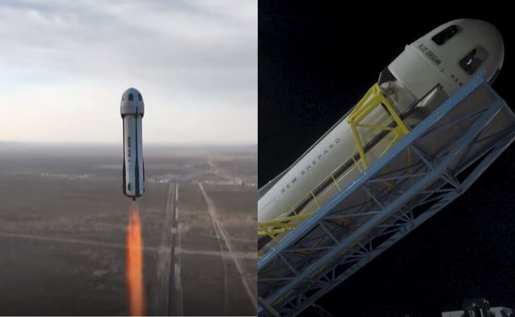 ¿Cómo es New Shepard, cohete de Jeff Bezos en el que viajó Katy Perry?. Foto: Captura de video