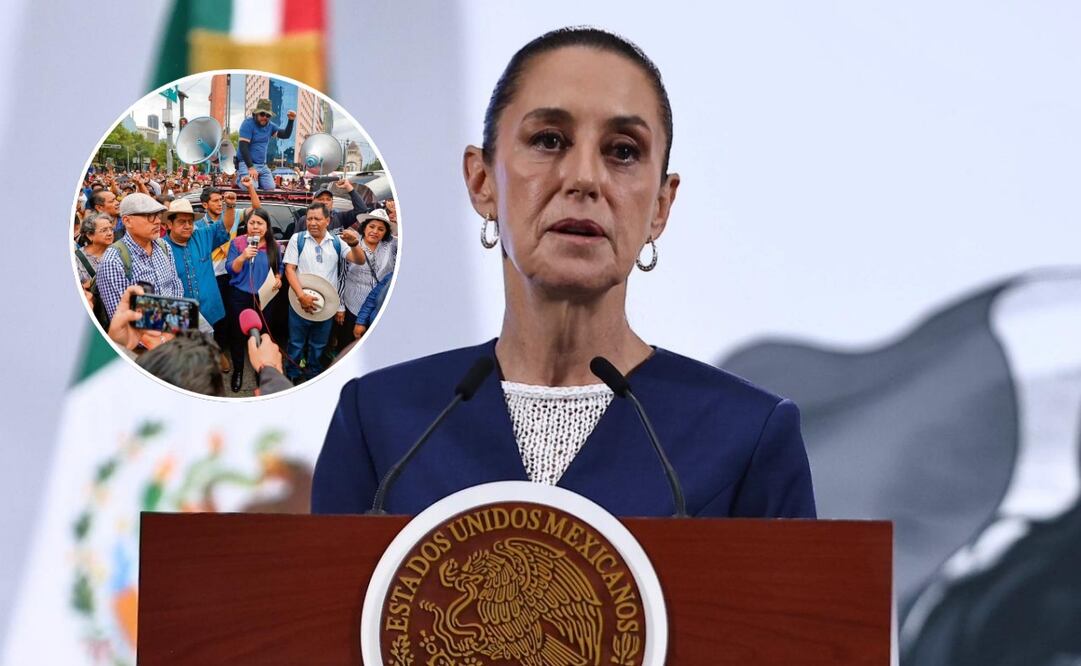 La presidenta señaló que las bases de la CNTE están analizando en asamblea la propuesta que ayer les plantearon. Fotos: Berenice Fregoso y Diego Simón / EL UNIVERSAL