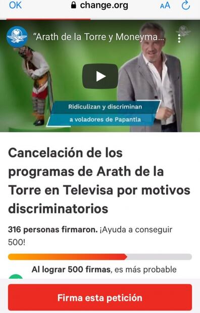 Por motivos discriminatorios, piden cancelar los programas que Arath de la Torre tenga en Televisa