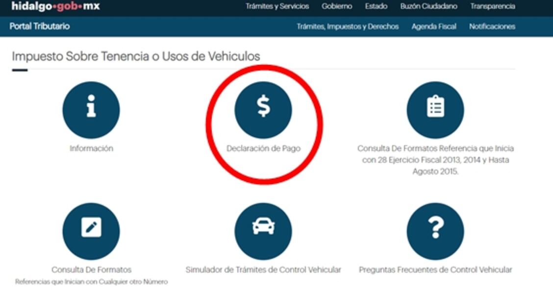 ¿Cómo pagar la tenencia vehicular en línea en Hidalgo?
