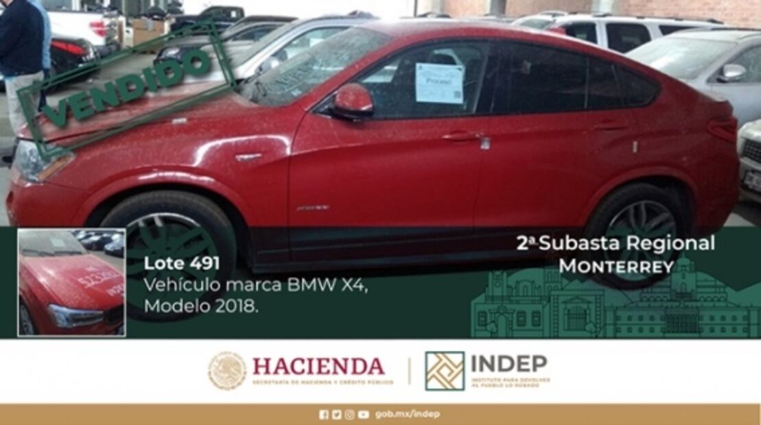 Subasta en Monterrey recauda 28 mdp por venta de 400 lotes; entre ellos 2 BMW