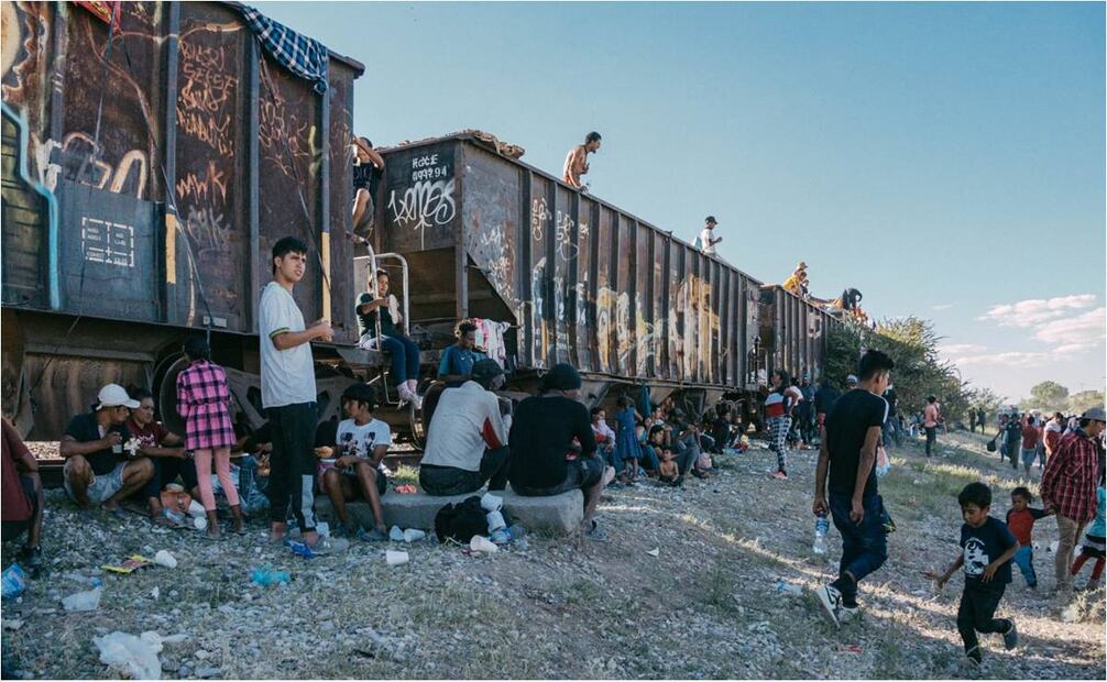 Mil 500 migrantes que viajaban en tren quedan varados en Fresnillo. Foto: Diana Valdez/ EL UNIVERSAL