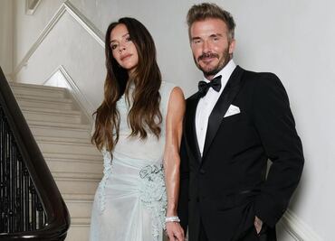 David y Victoria Beckham repiten trajes morados del día de su boda