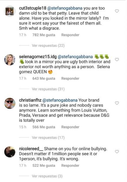 Stefano Gabbana llama "fea" a Selena Gomez