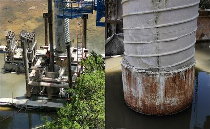 SICT admite derrame de concreto en obra del Puente Nichupté en Cancún; aclara que se contuvo