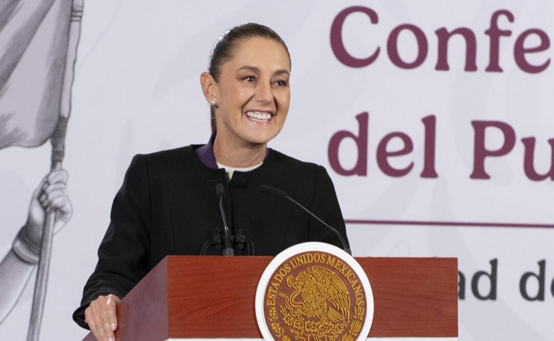 La presidenta Claudia Sheinbaum durante la mañanera del 16 de diciembre del 2025. Foto: Presidencia