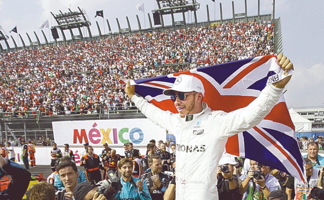 Al piloto de Mercedes ya se le hizo costumbre sentenciar el campeonato en el Autódromo Hermanos Rodríguez. | Fotos: Xinhua, AFP,