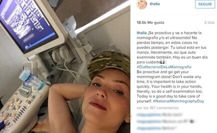 Thalía se hace mamografía y lo comparte en redes