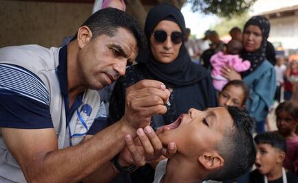 Termina vacunación contra la polio en Gaza; administraron más de un millón de dosis al 90% de los menores