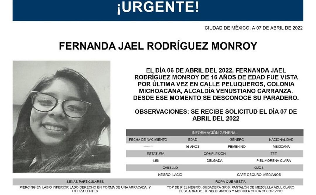 Localizan a Fernanda Jael, alumna del IPN reportada como desaparecida. Foto: Especial 