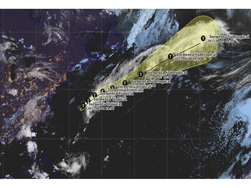 Trayectoria de la Tormenta tropical Dexter