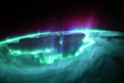 Astronauta de la ESA captura la aurora boreal más iluminada, desde el espacio