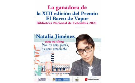 Natalia Jiménez recibe el premio Barco de Vapor de Literatura de Colombia