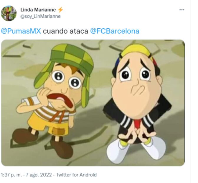 Los memes de la derrota de Pumas ante el Barcelona