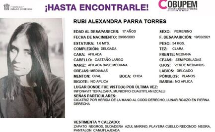 Rubí salió de casa y no volvió; vendía chocolates en camiones de Cuautitlán Izcalli