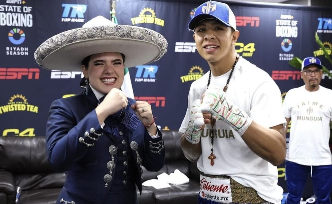 Nieta de Vicente Fernández cobra revancha y se luce en la pelea de Jaime Munguía