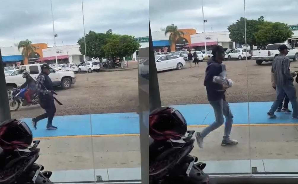 Los sujetos se observan con armas y dinero (24/06/2025). Foto: Captura de video