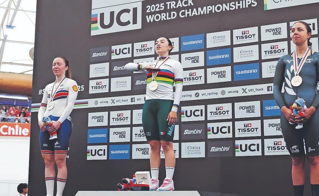 La ciclista cerró el año como la segunda mejor en pista. Foto: de INSTAGRAM