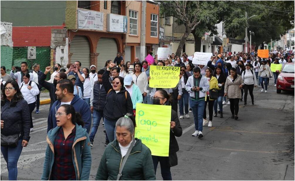 Maestros marchan en Toluca. Foto: Jorge Alvarado/ EL UNIVERSAL