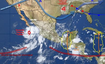 ​Pronostican tormentas intensas en 12 estados por “Lidia”