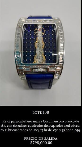 Pluma con diamantes y cachas de oro para pistola, detalles extravagantes de las joyas que subastarán en Los Pinos