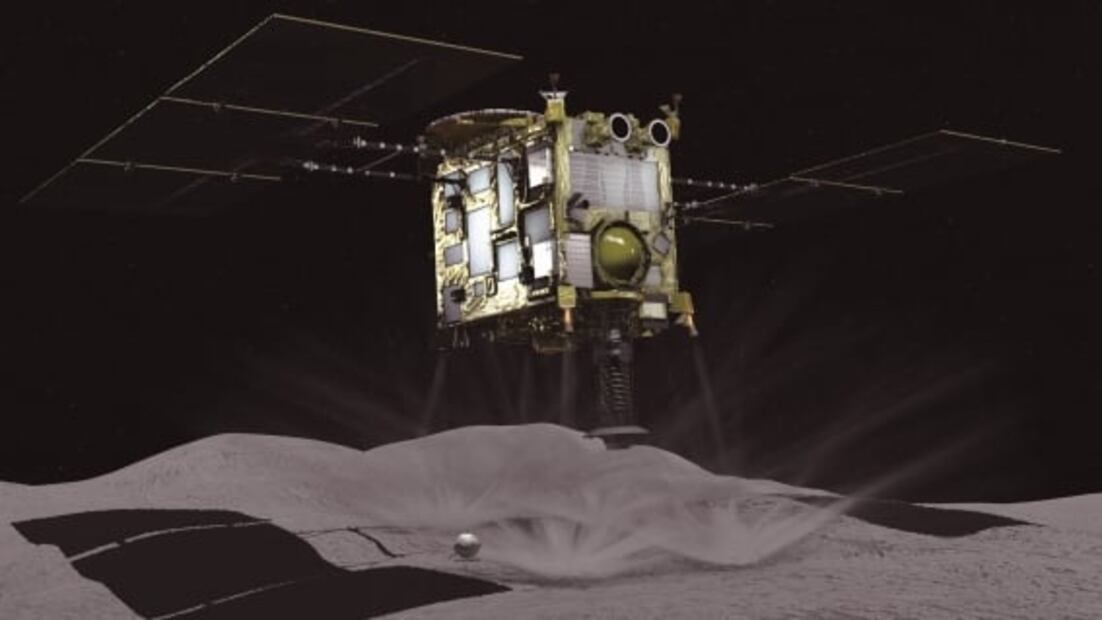 Sonda japonesa dispara un proyectil a un asteroide 